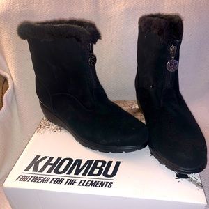 Khombu Maple Zip Fur Lined Waterproof Boots